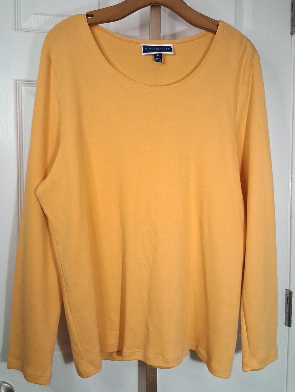 Karen Scott Yellow Long Sleeve T Shirt XL
